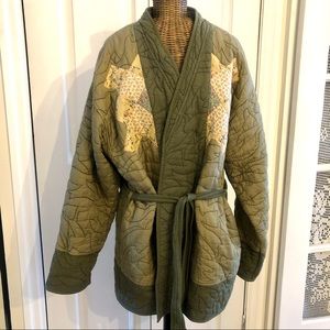 🤎 EUC Antropology Quilted/Patchwork Light Kimono Jacket , size XL
